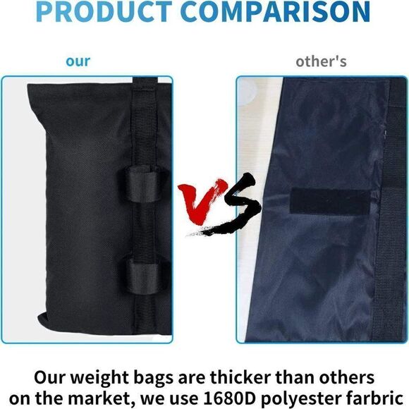 4Pcs Weight Bags for Pop up Canopy Tent, Outdoor Sun Shelter Patio Umbrella - Picture 4 of 7